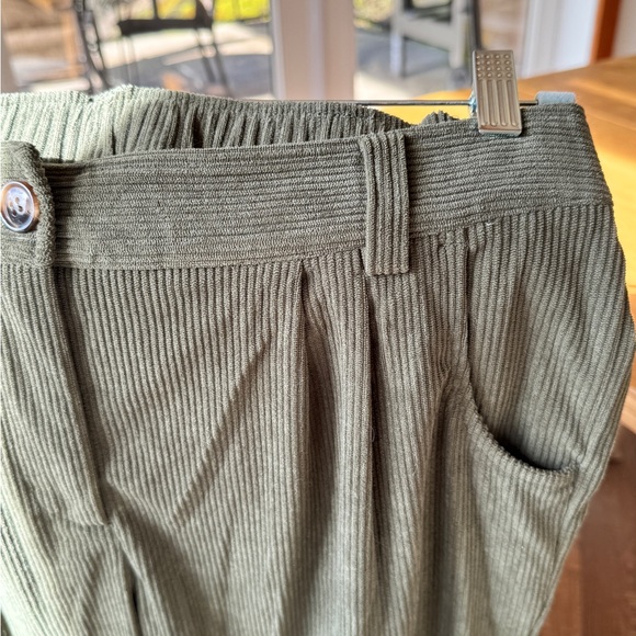 Womens Halara Stretch Green Corduroy Pants Large - Picture 3 of 9